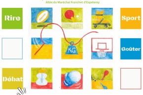 Sur le bord du terrain