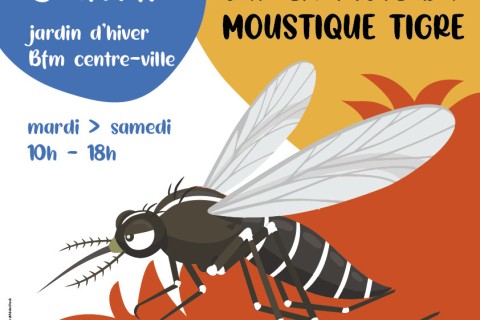 Exposition "Sur la piste du moustique tigre" du 28 mars au 6 avril à la Bfm centre-ville