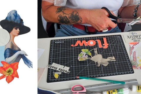 Atelier collage artistique et poétique autour de la mode et du cuir