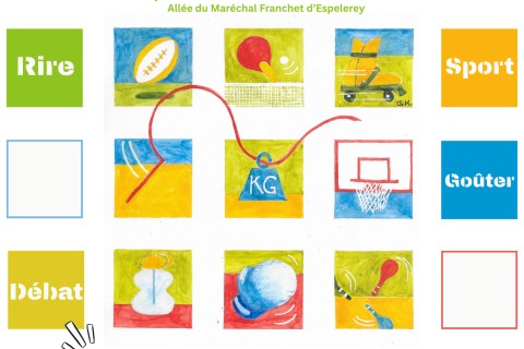 Sur le bord du terrain