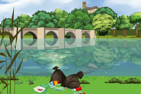 Opération nettoyage des bords de Vienne Les Ponts / Le Sablard