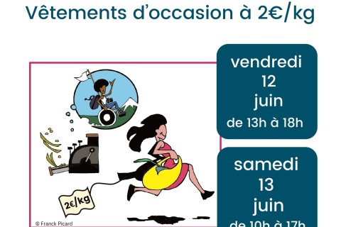 Vente au kilo de vêtements d'occasion - 12 & 13 juin 2026