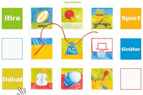 Sur le bord du terrain