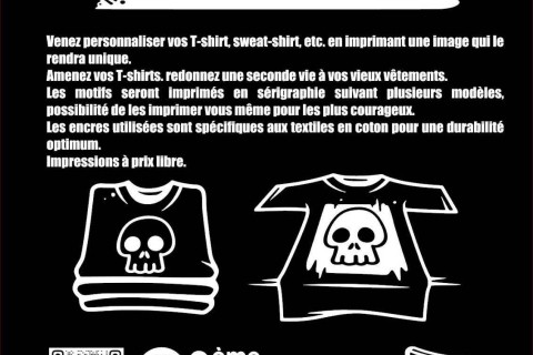 "AMÈNE TON T-SHIRT !" - ATELIER D'IMPRESSION TEXTILE