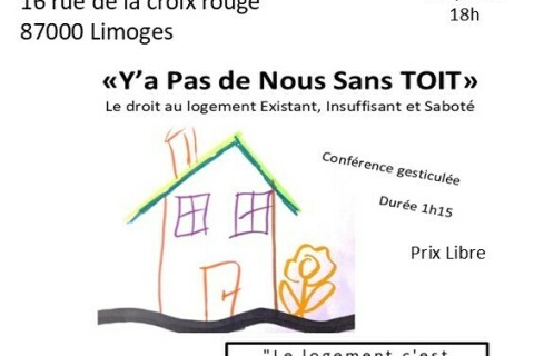 "Y'a Pas de Nous Sans TOIT" conférence gesticulée